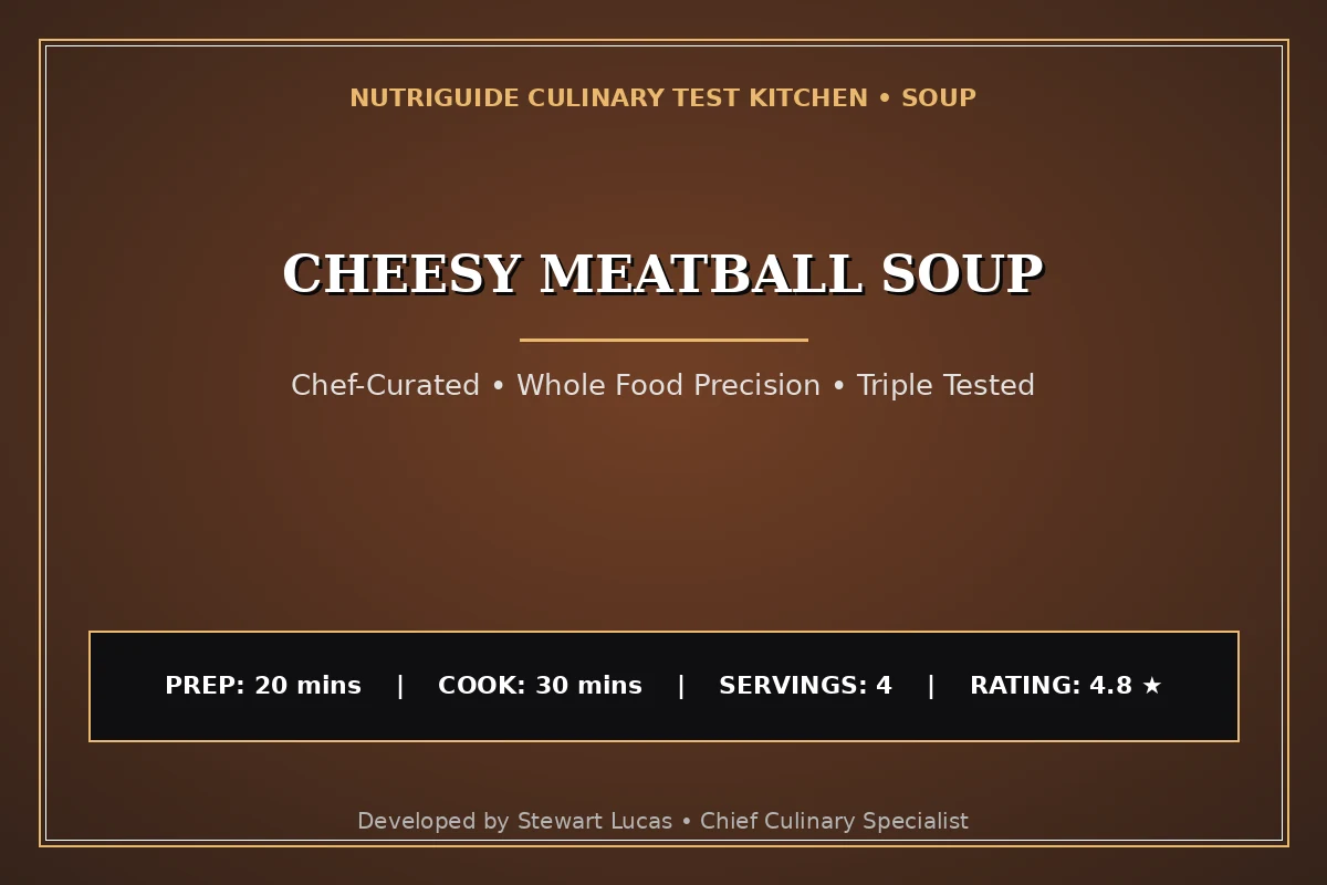 Cheesy Meatball Soup