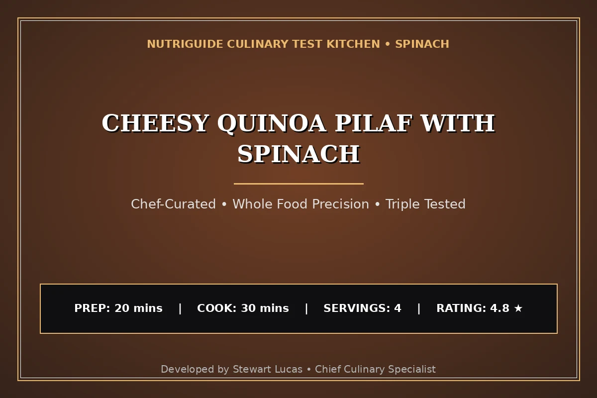 Cheesy Quinoa Pilaf With Spinach