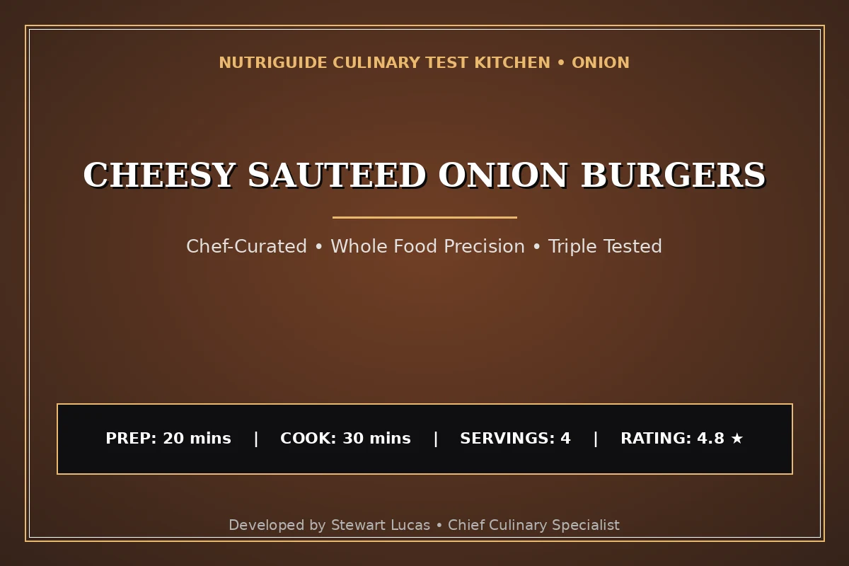 Cheesy Sauteed Onion Burgers