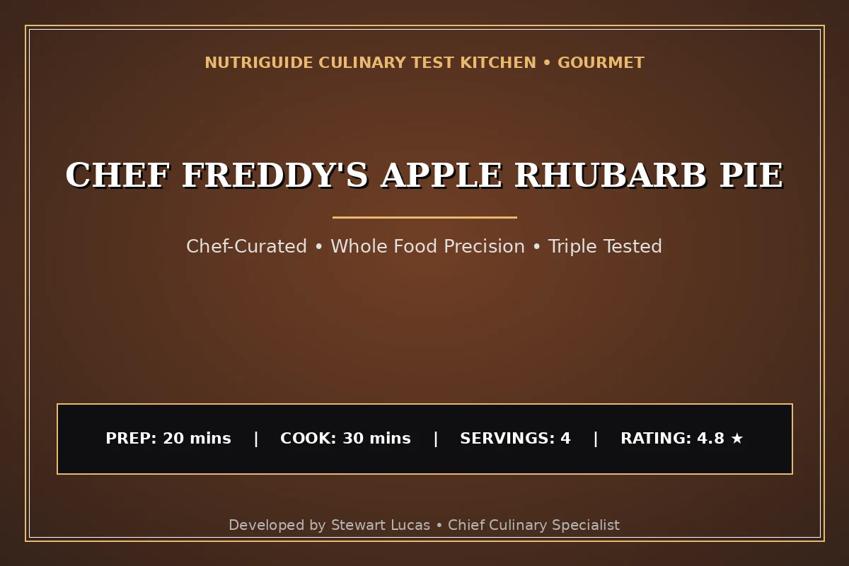 Chef Freddy'S Apple Rhubarb Pie