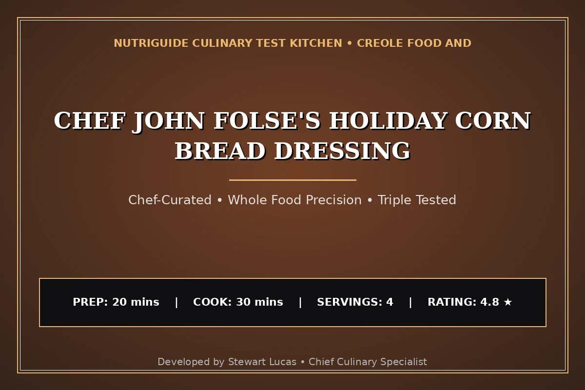Chef John Folse'S Holiday Corn Bread Dressing
