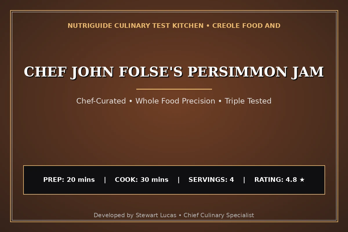 Chef John Folse'S Persimmon Jam