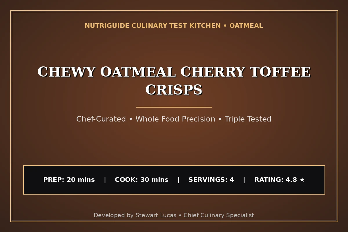 Chewy Oatmeal Cherry Toffee Crisps