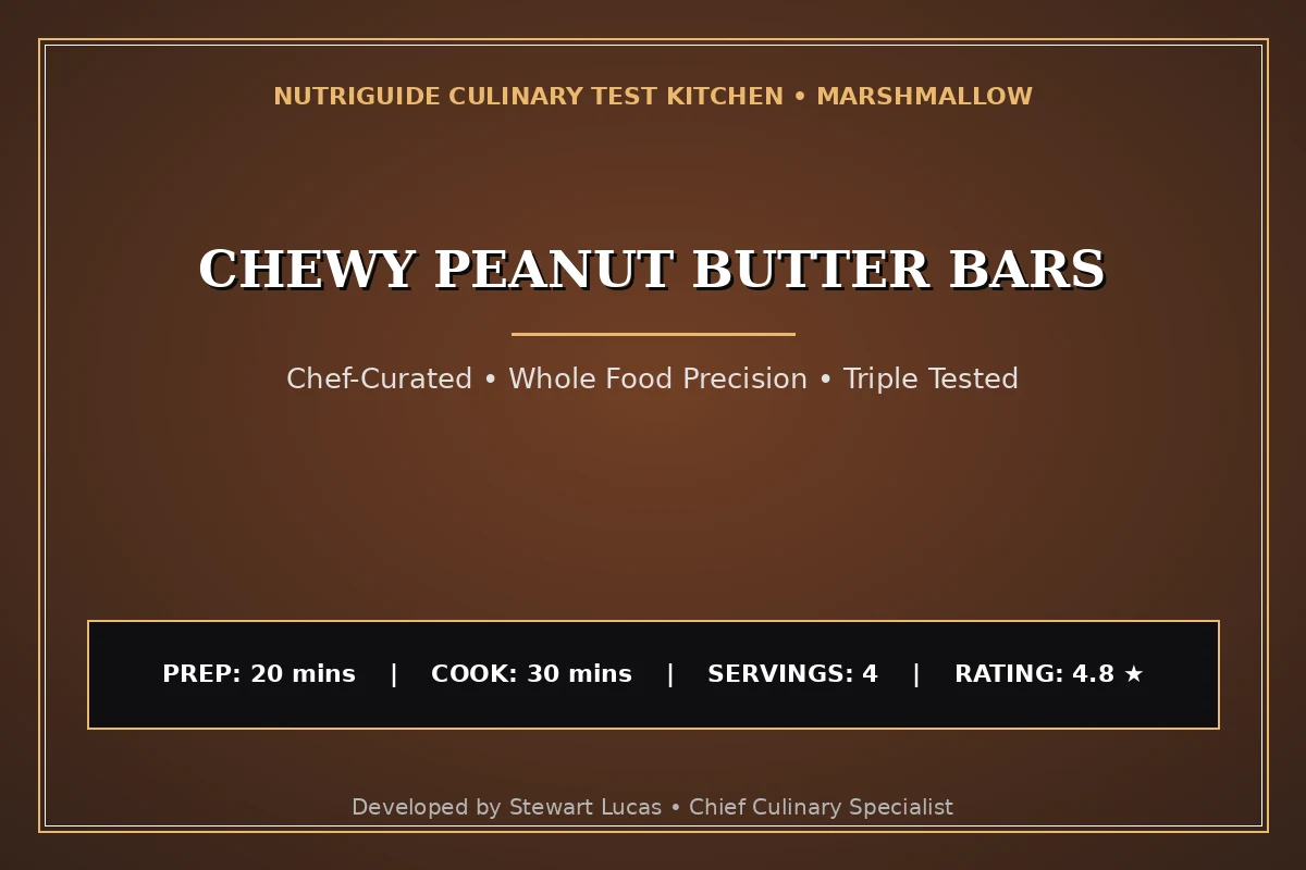 Chewy Peanut Butter Bars