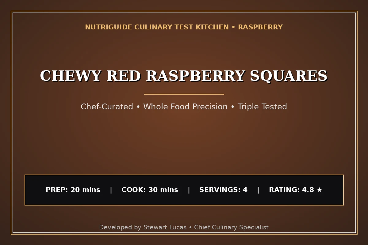 Chewy Red Raspberry Squares