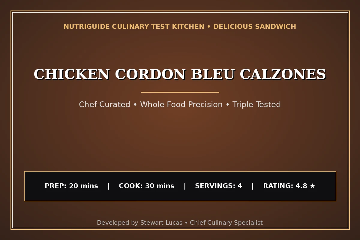 Chicken Cordon Bleu Calzones