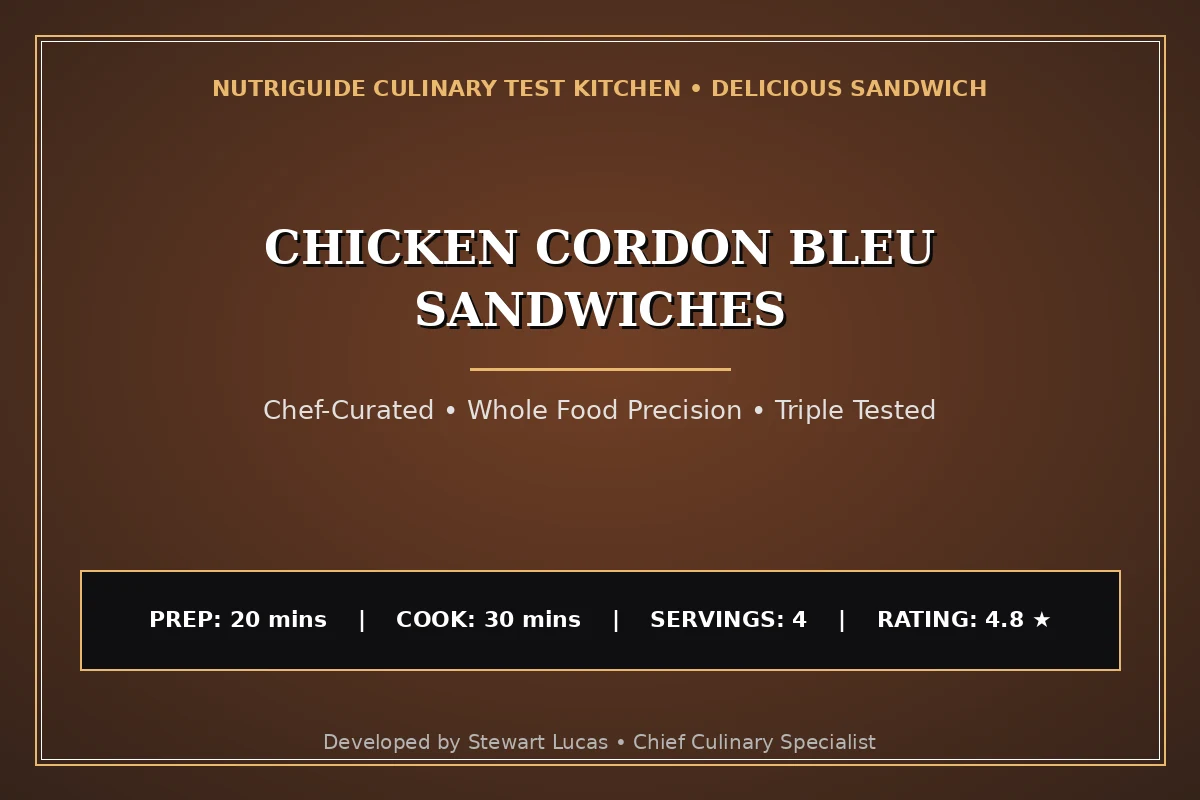 Chicken Cordon Bleu Sandwiches