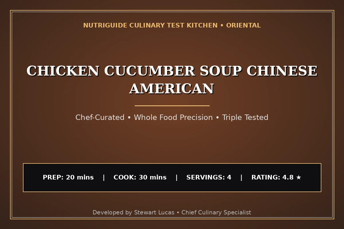 Chicken Cucumber Soup Chinese American