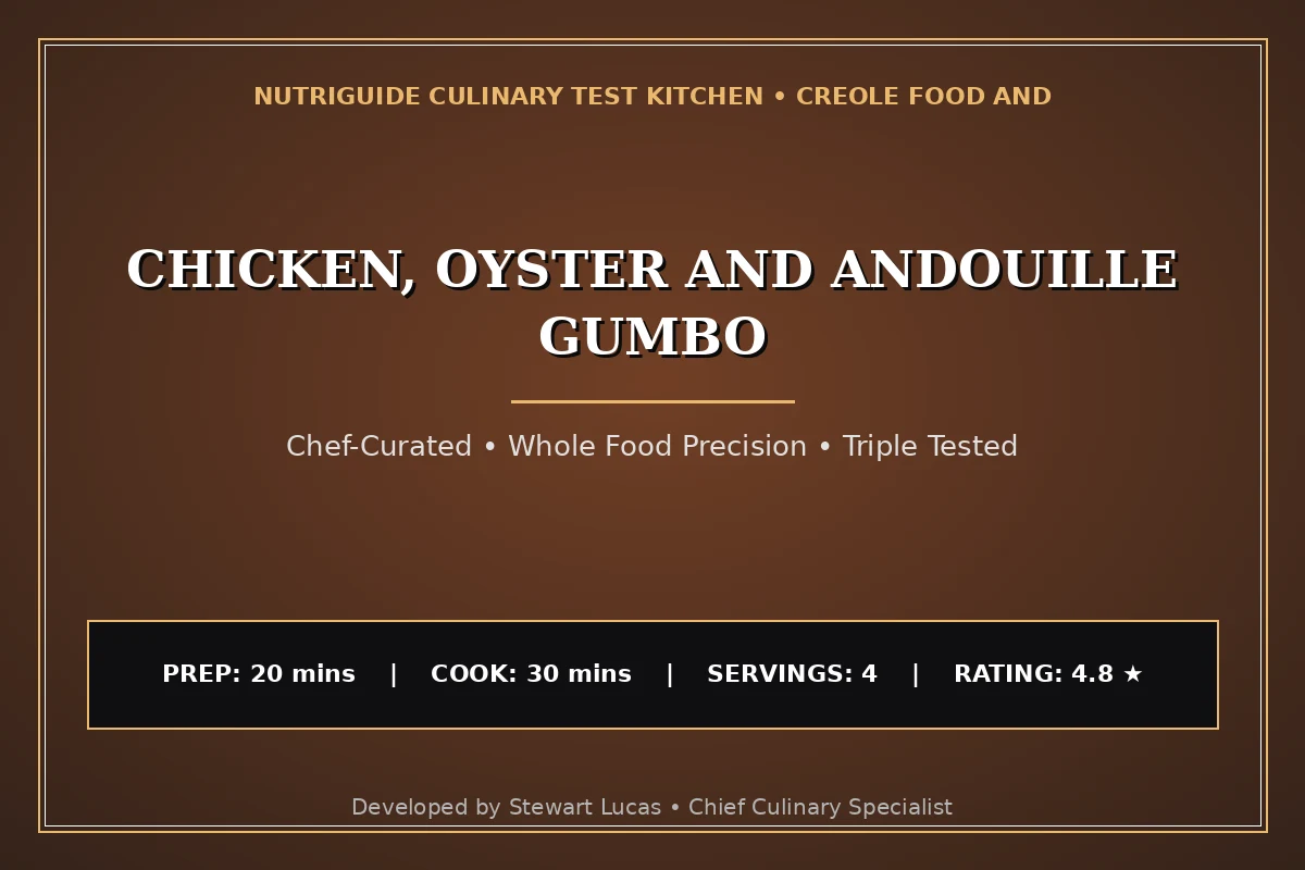 Chicken, Oyster And Andouille Gumbo