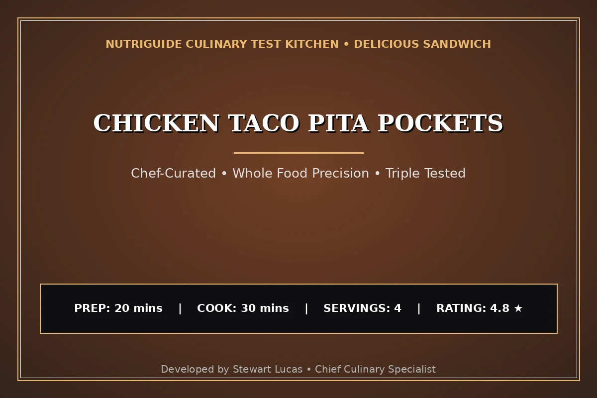 Chicken Taco Pita Pockets