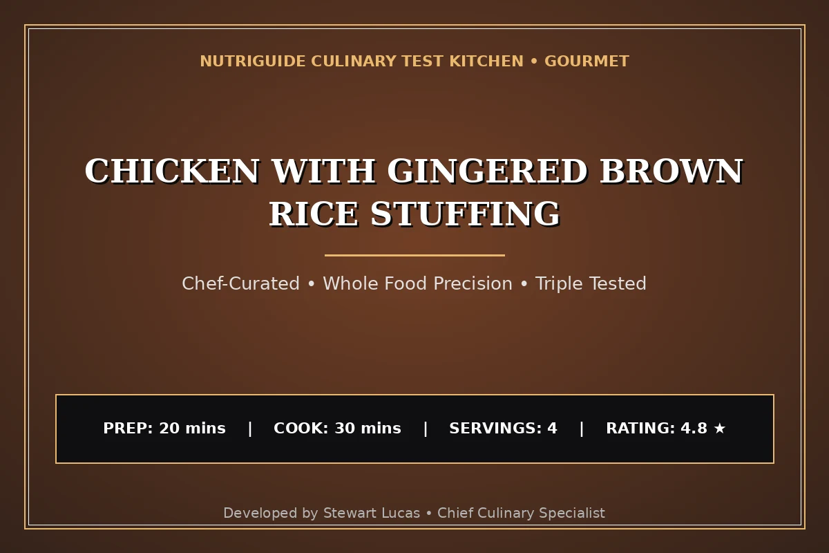 Chicken With Gingered Brown Rice Stuffing