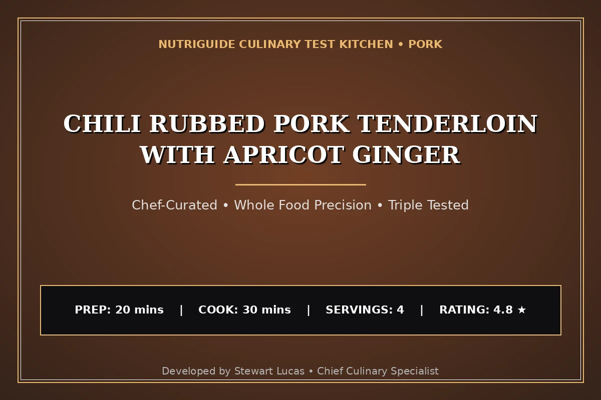 Chili Rubbed Pork Tenderloin With Apricot Ginger