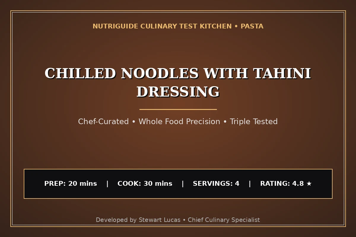 Chilled Noodles With Tahini Dressing