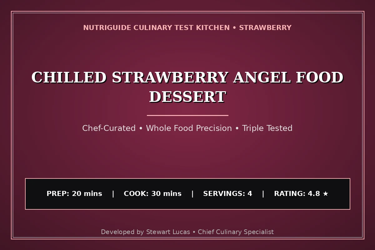 Chilled Strawberry Angel Food Dessert