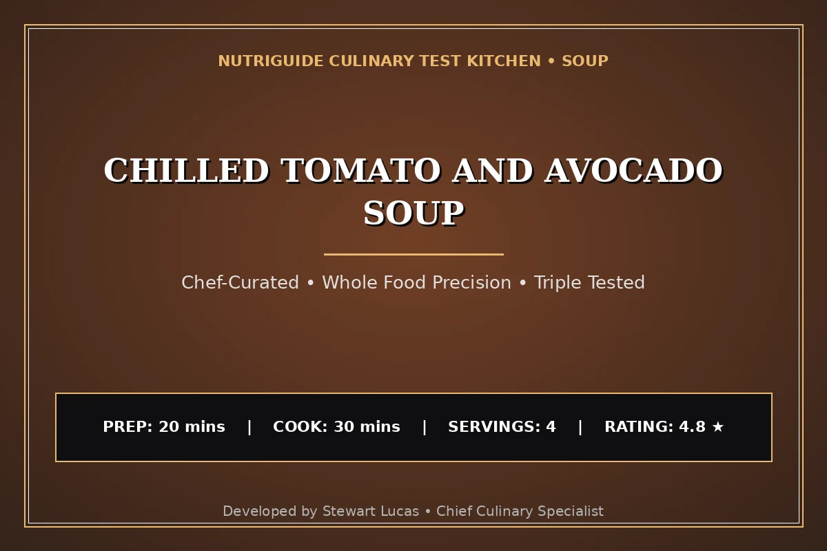Chilled Tomato And Avocado Soup