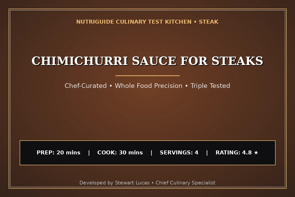 Chimichurri Sauce For Steaks