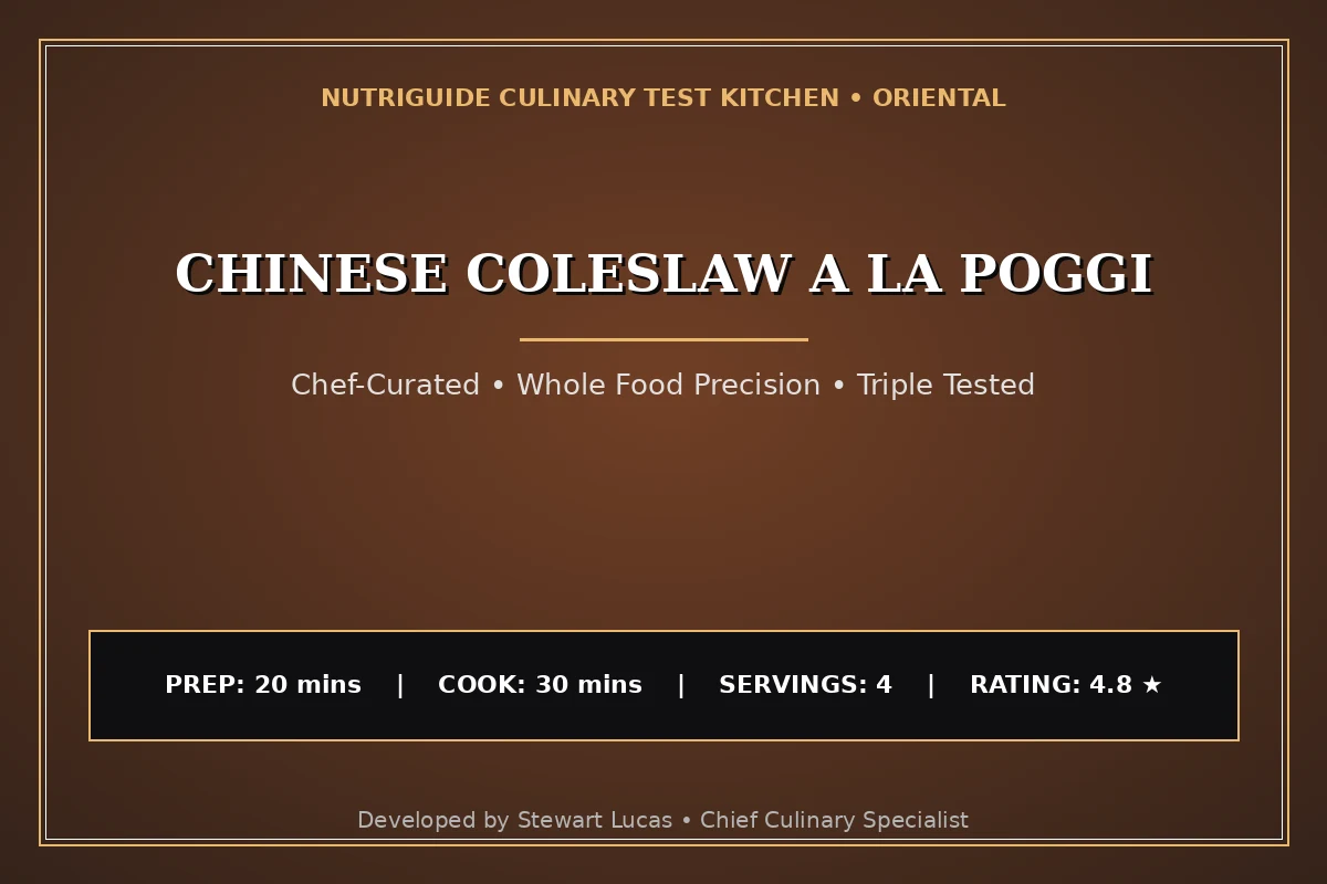 Chinese Coleslaw A La Poggi