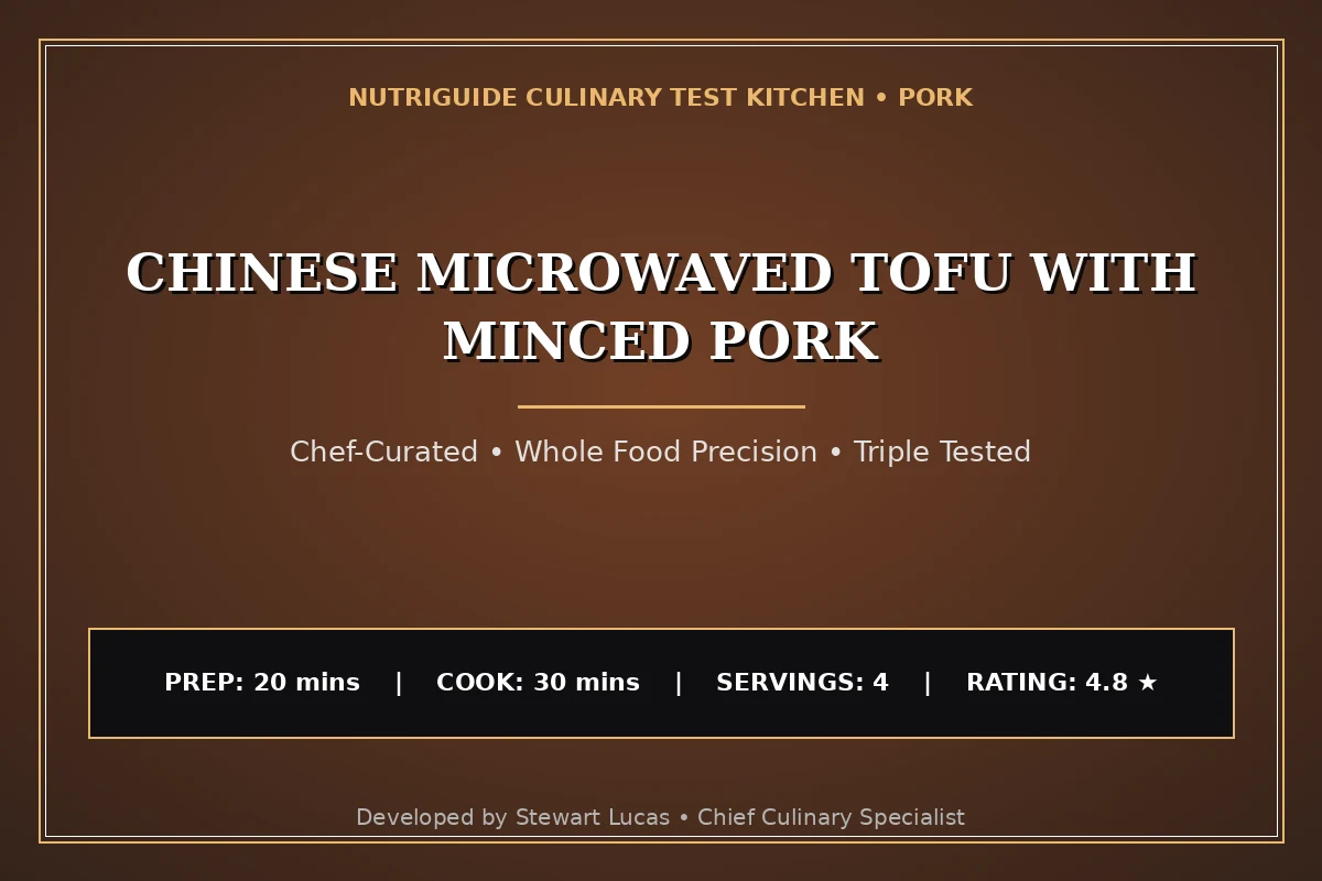 Chinese Microwaved Tofu With Minced Pork