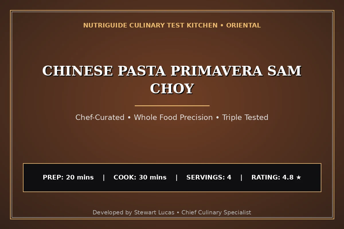 Chinese Pasta Primavera Sam Choy