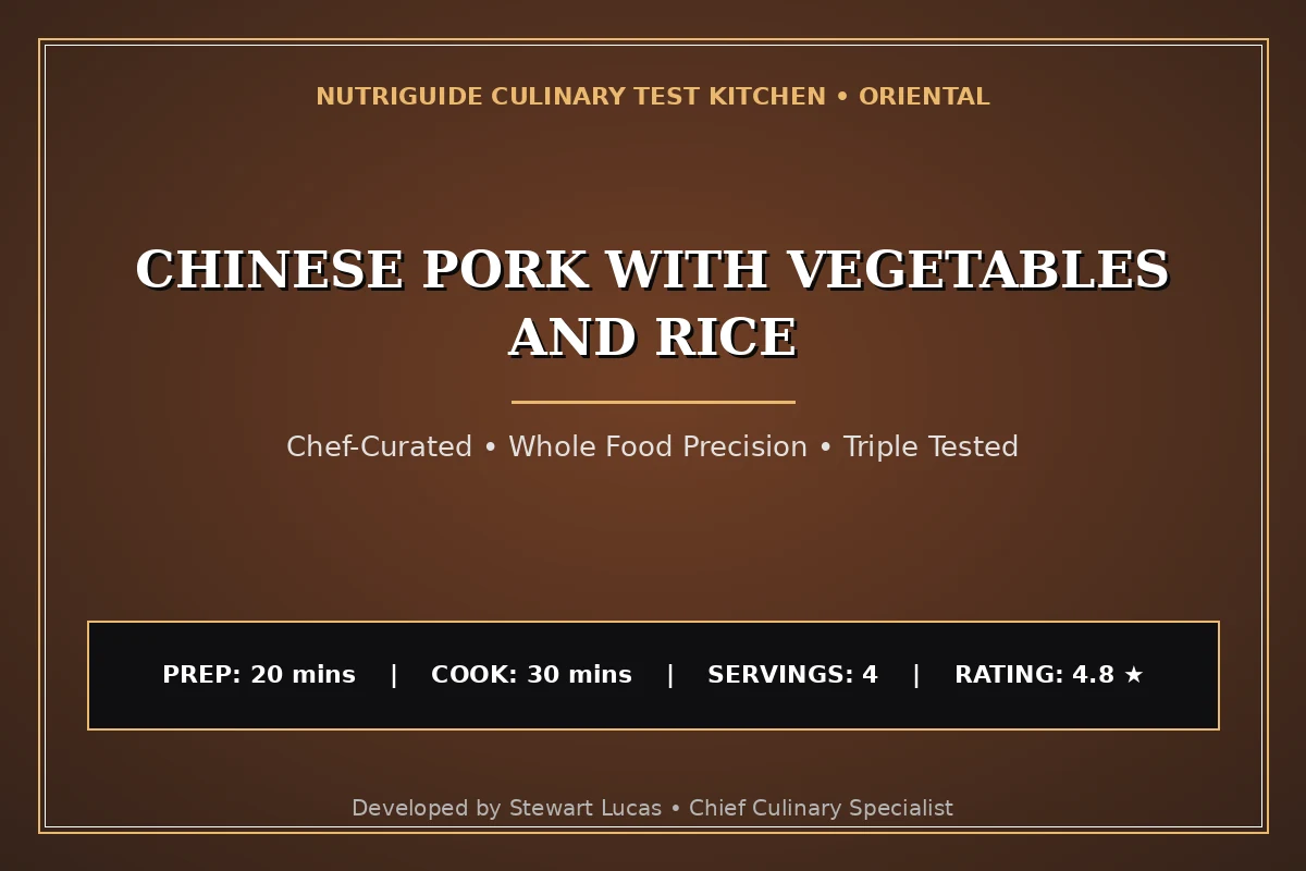 Chinese Pork With Vegetables And Rice