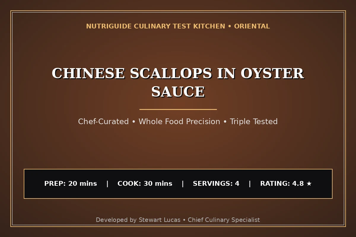 Chinese Scallops In Oyster Sauce