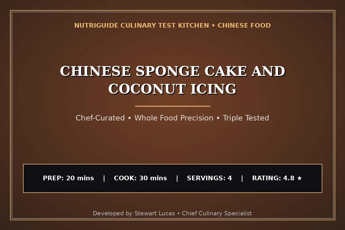 Chinese Sponge Cake And Coconut Icing