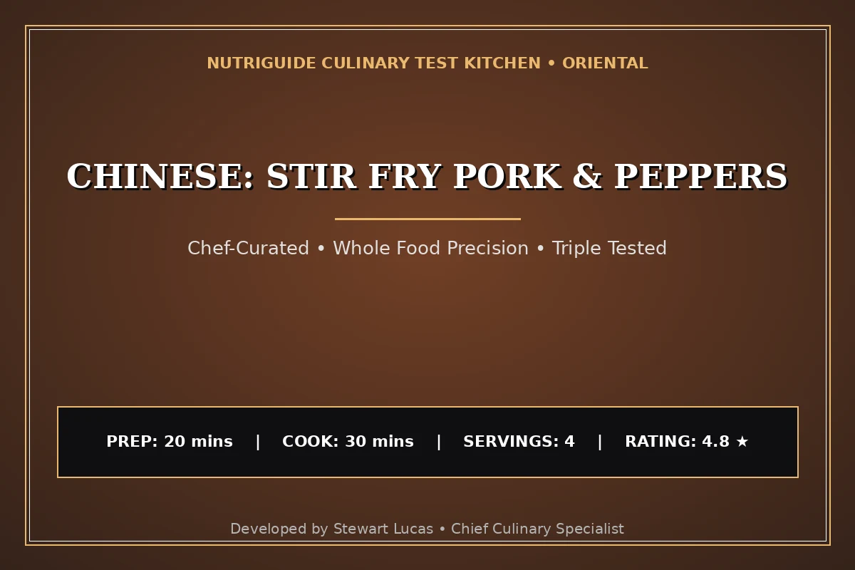 Chinese: Stir Fry Pork & Peppers