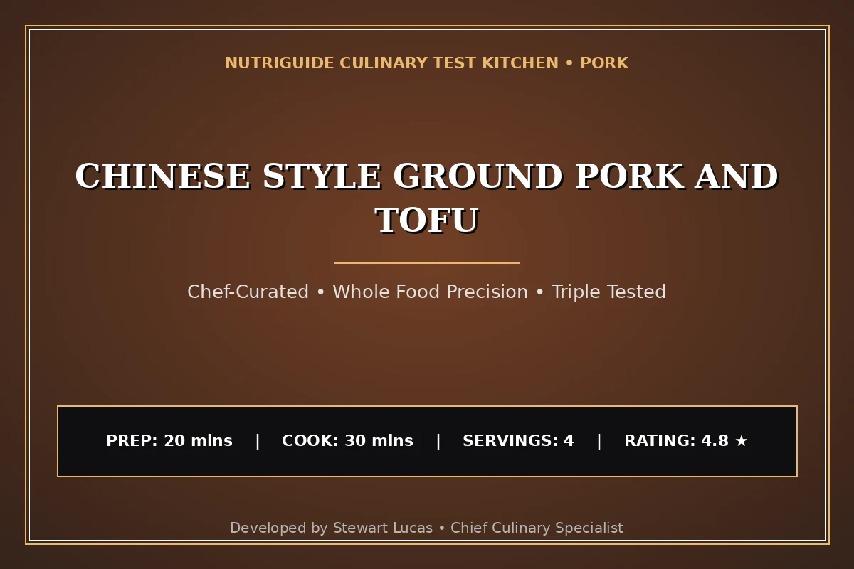 Chinese Style Ground Pork And Tofu