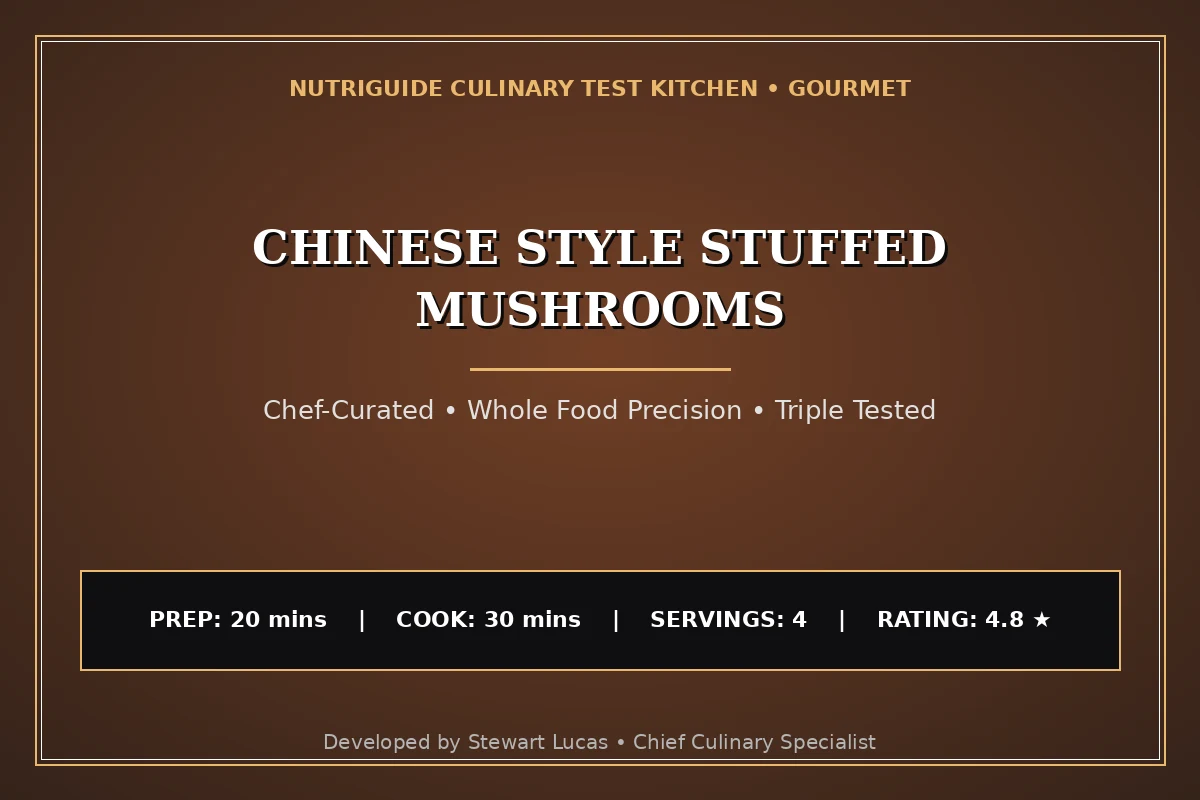 Chinese Style Stuffed Mushrooms