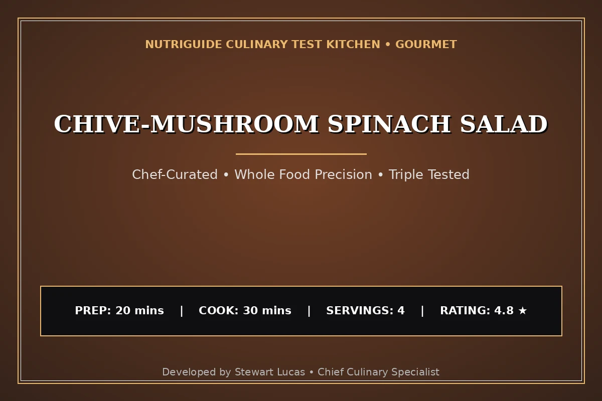 Chive-Mushroom Spinach Salad