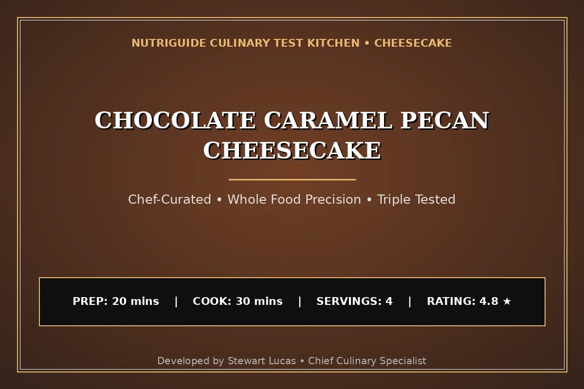 Chocolate Caramel Pecan Cheesecake