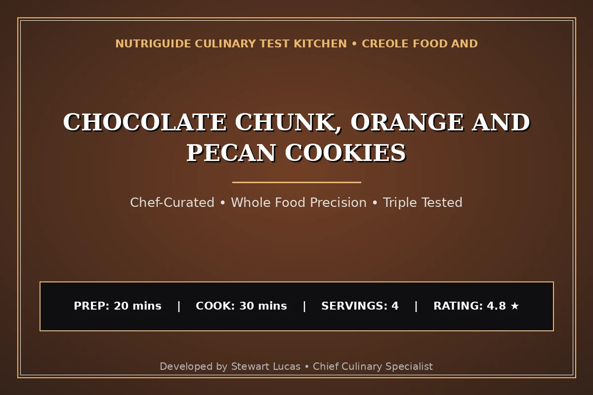 Chocolate Chunk, Orange And Pecan Cookies