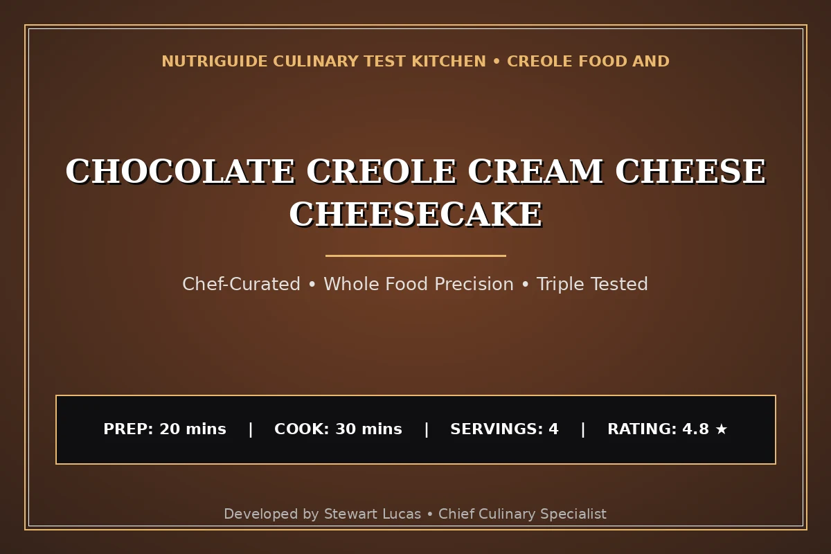 Chocolate Creole Cream Cheese Cheesecake