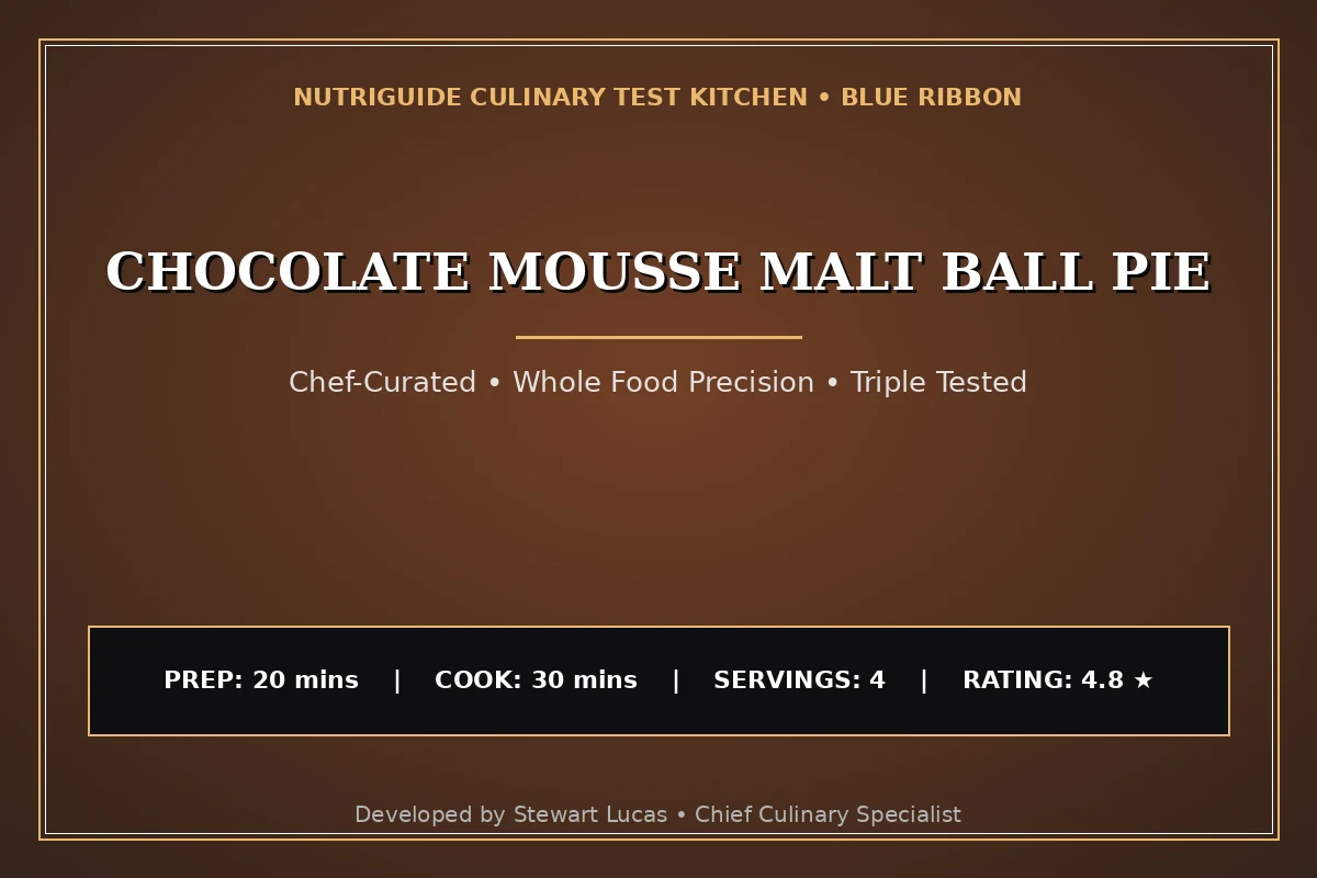 Chocolate Mousse Malt Ball Pie