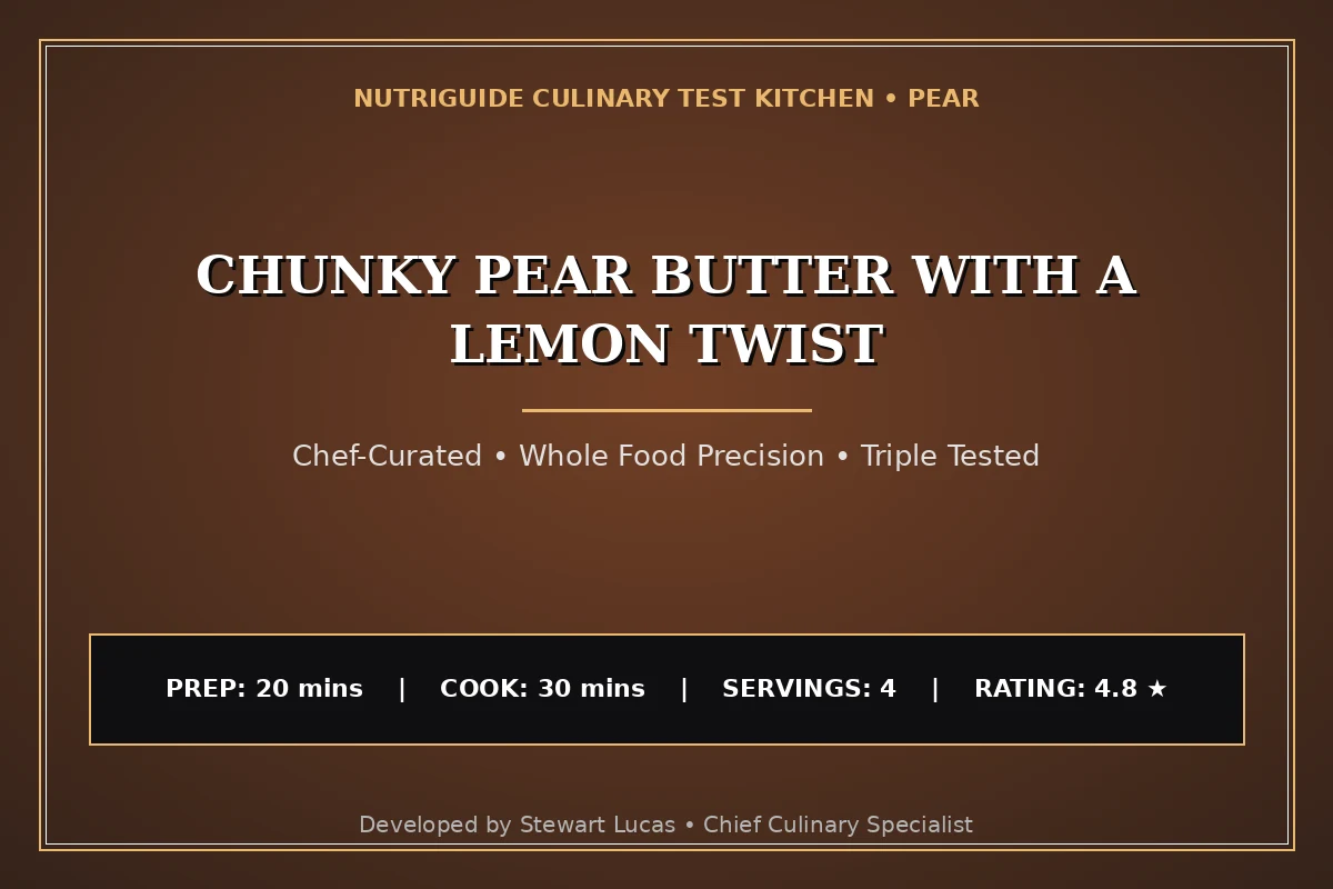 Chunky Pear Butter With A Lemon Twist