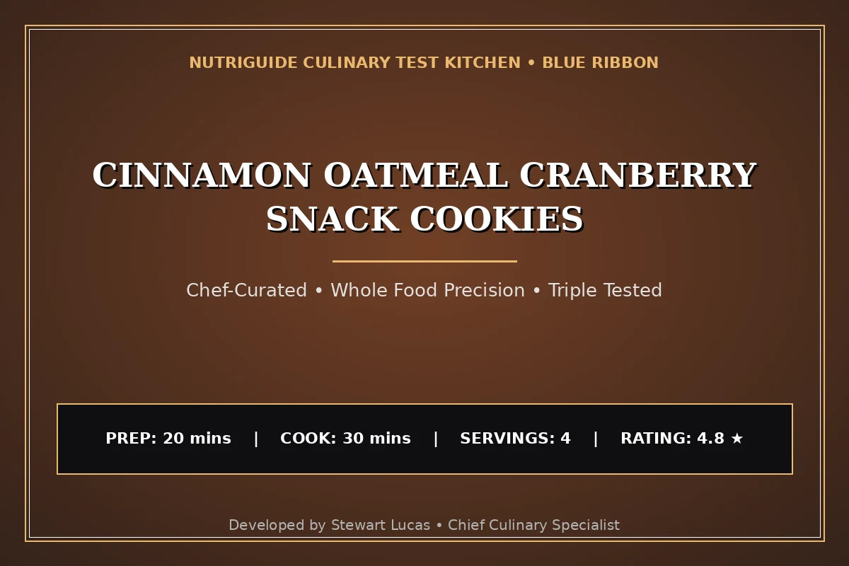 Cinnamon Oatmeal Cranberry Snack Cookies