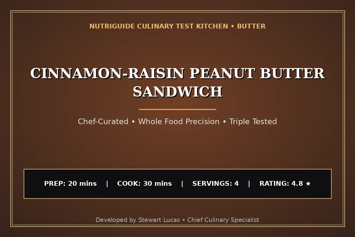 Cinnamon-Raisin Peanut Butter Sandwich