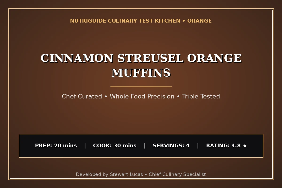 Cinnamon Streusel Orange Muffins
