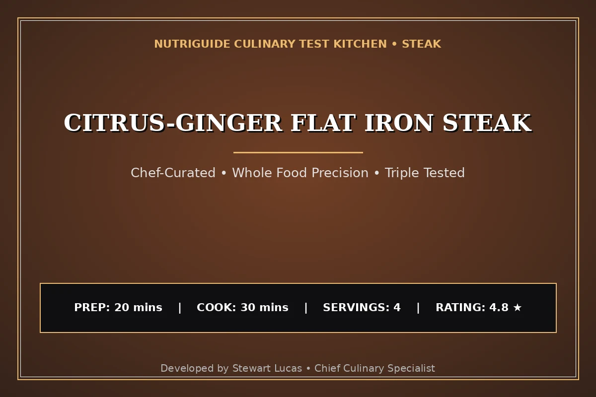 Citrus-Ginger Flat Iron Steak