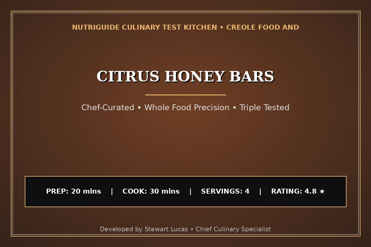 Citrus Honey Bars