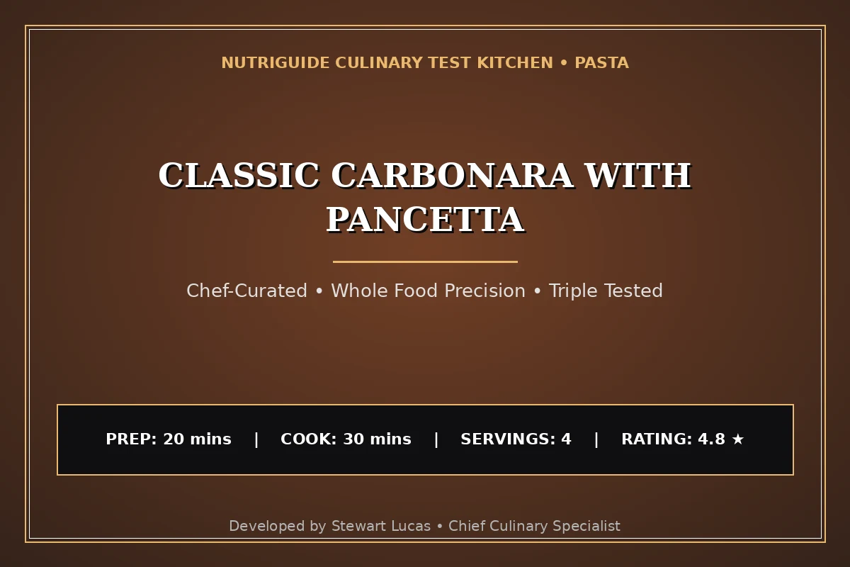 Classic Carbonara With Pancetta