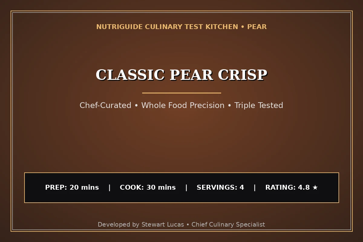 Classic Pear Crisp