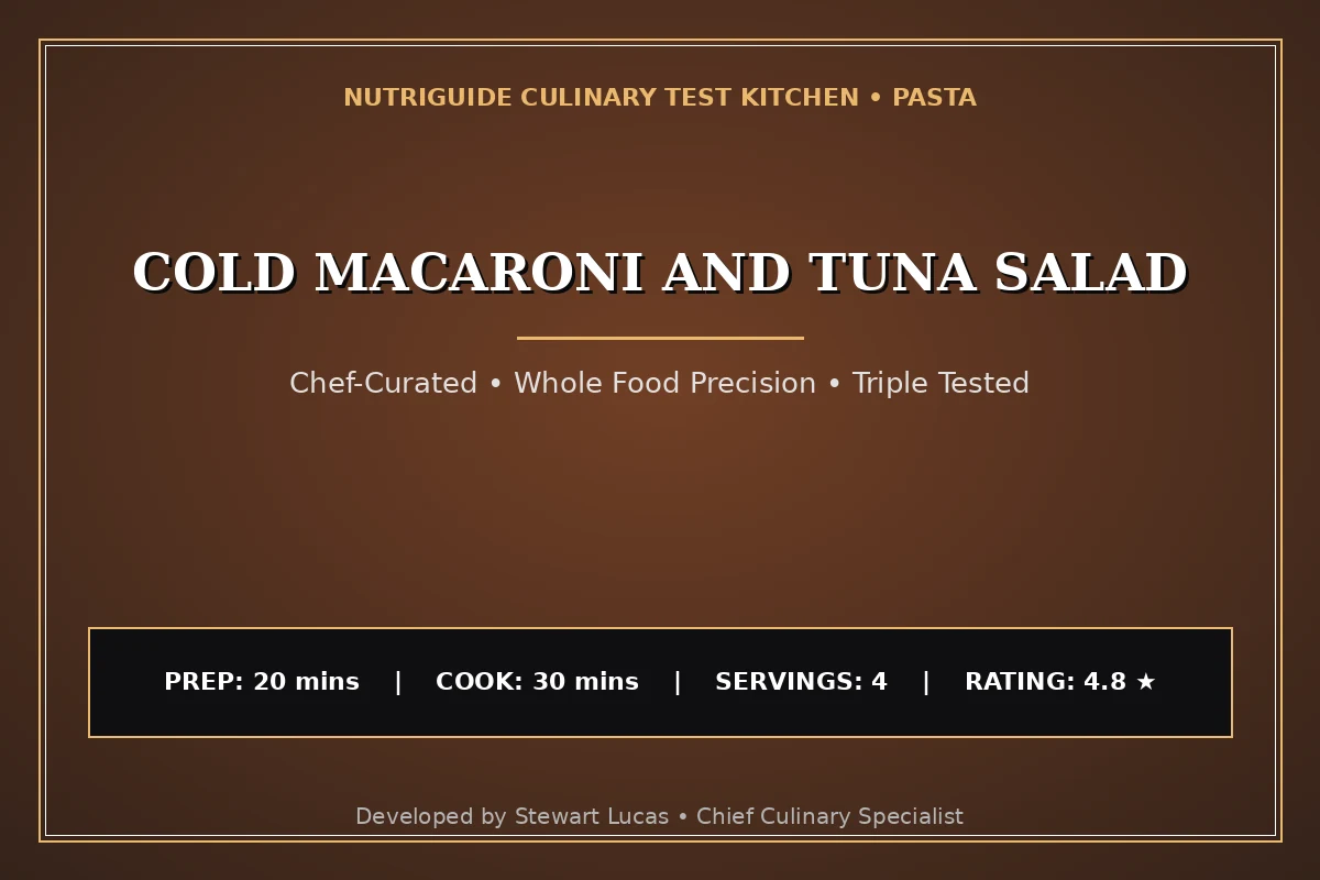 Cold Macaroni And Tuna Salad