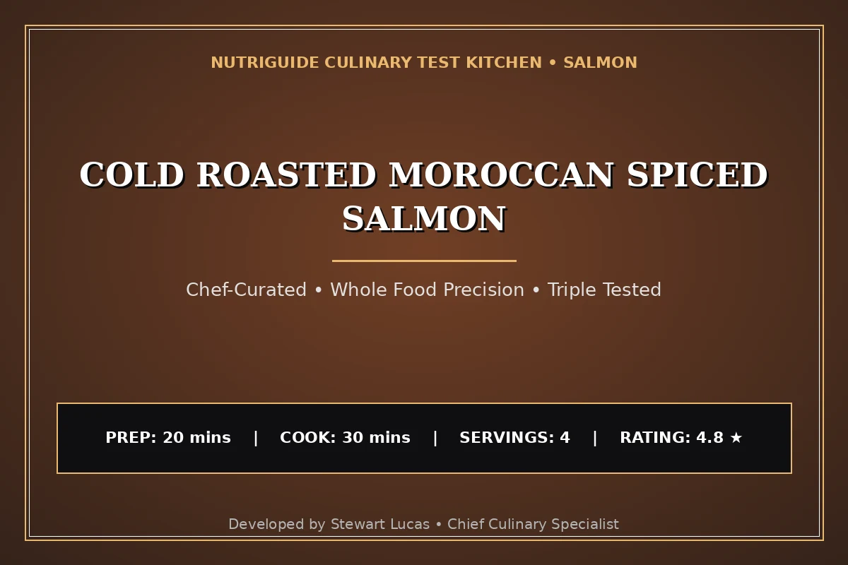 Cold Roasted Moroccan Spiced Salmon