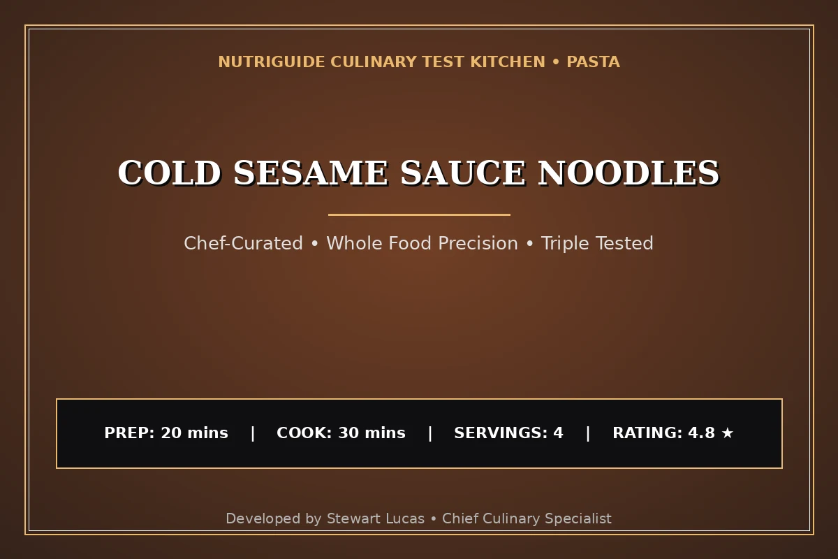 Cold Sesame Sauce Noodles