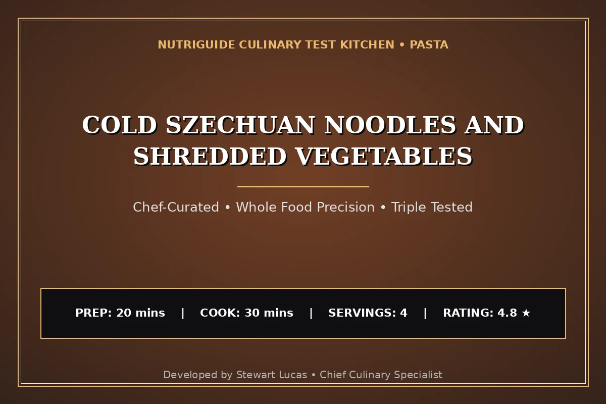 Cold Szechuan Noodles And Shredded Vegetables