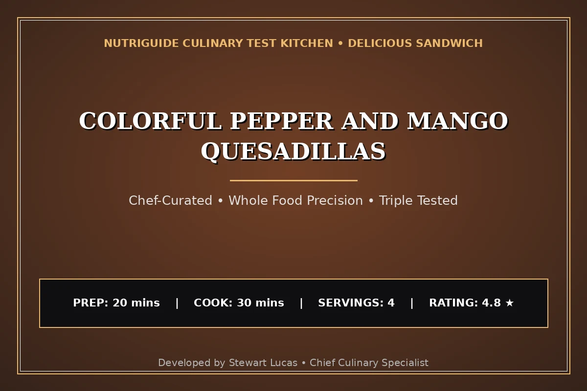 Colorful Pepper And Mango Quesadillas