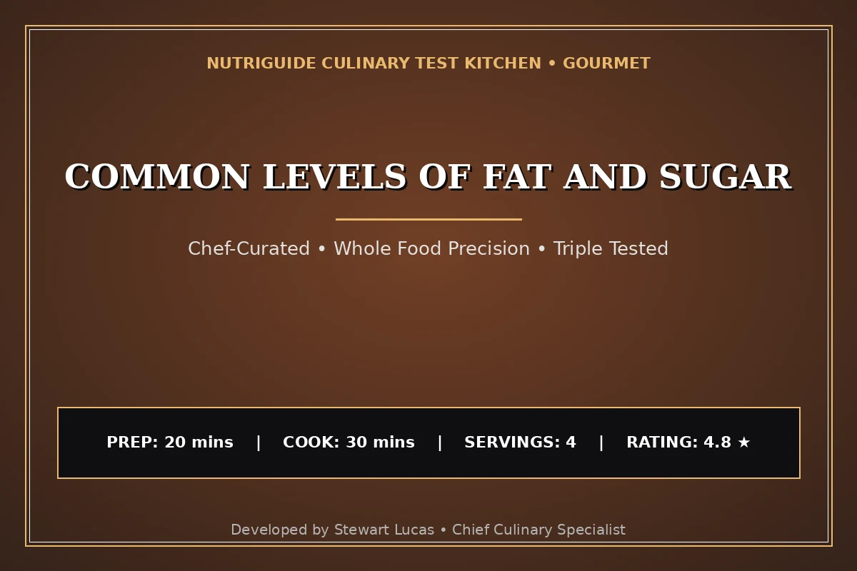 Common Levels Of Fat And Sugar