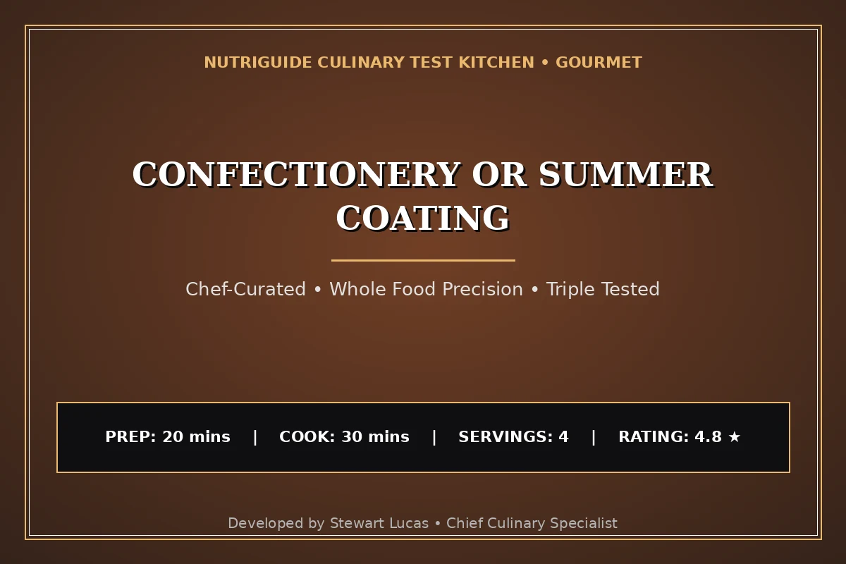 Confectionery Or Summer Coating