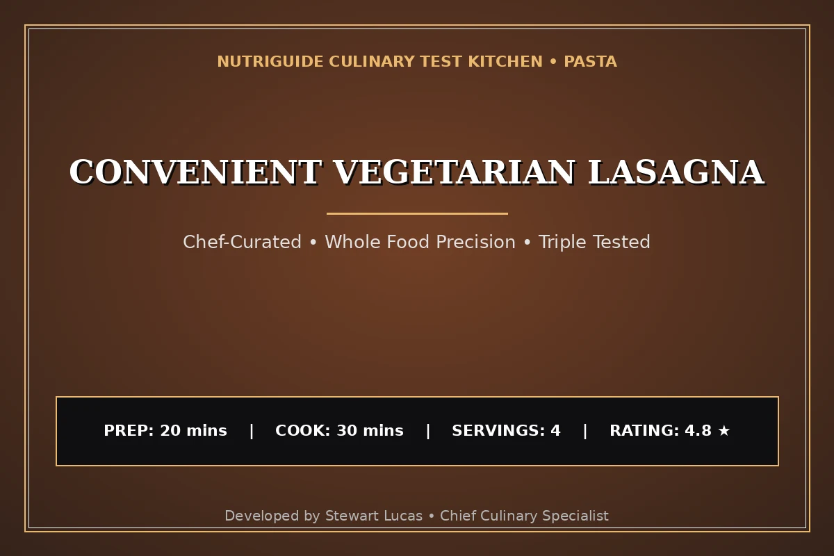 Convenient Vegetarian Lasagna